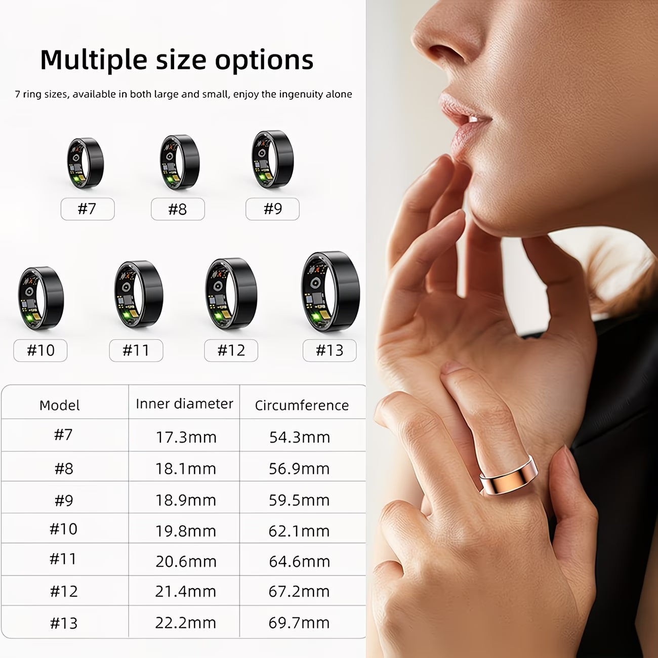 Smart Ring USA™  24/7 Health & Sleep Tracking Smart Ring Premium